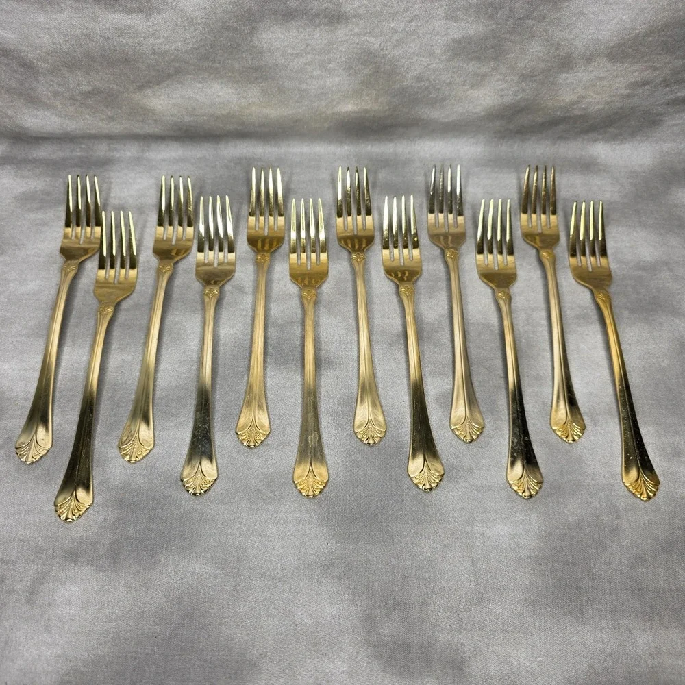 (X12) International Silver INS398 Gold Electroplate 7.75